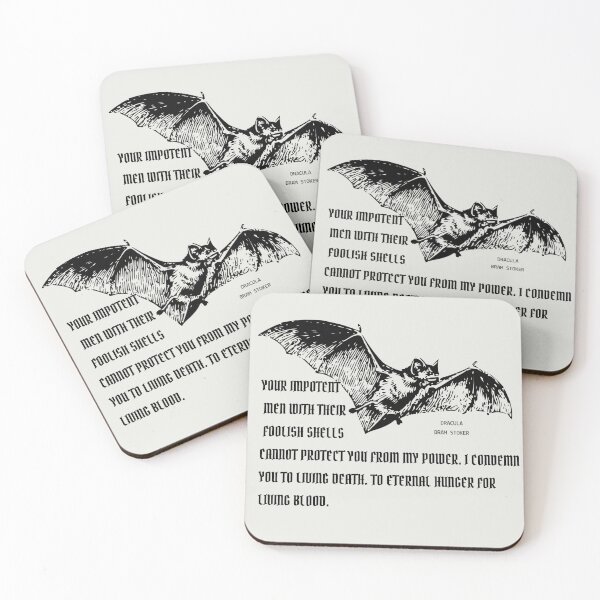 Item preview, Dracula Bram Stoker Quote "Your Impotent men with their foolish shells cannot protect you" designed and sold by Ink&Iron.