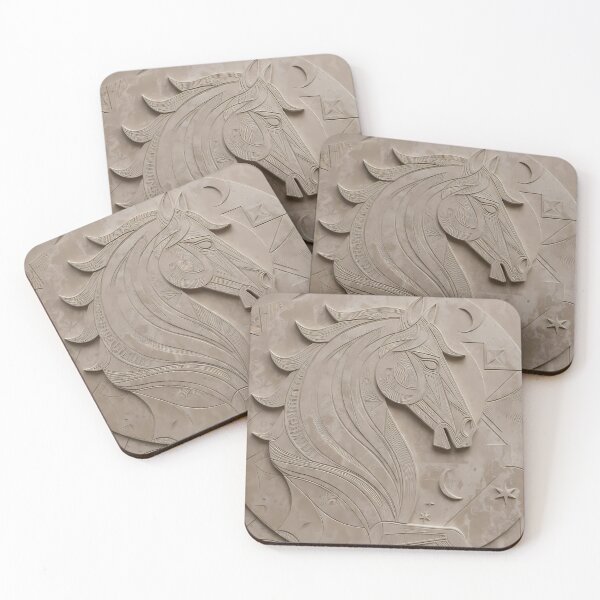 Item preview, Equine Horse Head Motif Wood Relief Artwork (image size 7840x11680) designed and sold by Digital-Davinci.
