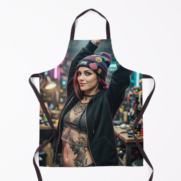 Item preview, Tattooed Mechanic in Workshop Wearing Beanie designed and sold by CathryneDelamort.