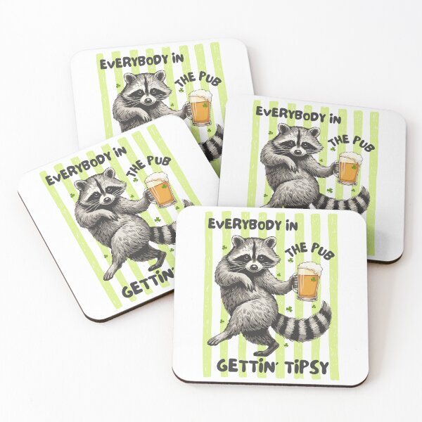 Item preview, Everybody In The Pub Gettin Tipsy Dancing Raccoon Beer Drinking designed and sold by pansak.
