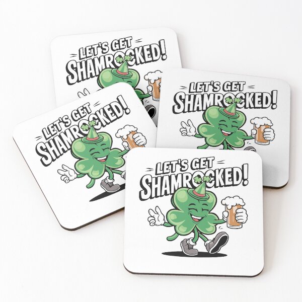 Item preview, Let's Get Shamrocked Irish Day St. Patricks Day Shamrock Beer Drinking designed and sold by pansak.