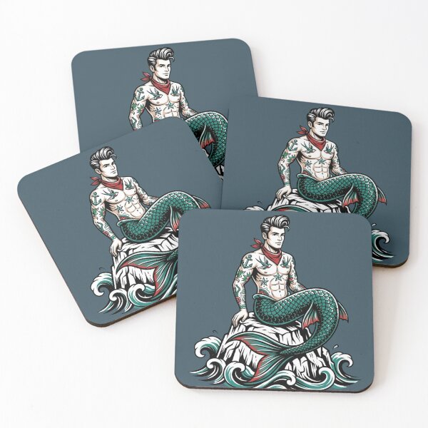 Item preview, Rockabilly Merman designed and sold by TinyRed SpiralArt.