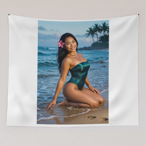 Item preview, Shanti Beachside Radiance in Emerald Swimsuit designed and sold by CathryneDelamort.