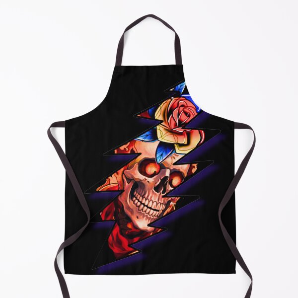 Item preview, Psychedelic Skull and Roses Lightning Bolt - Vintage Deadhead Tribute Art designed and sold by OURART15.