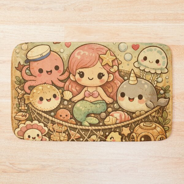 Item preview, A Net Full of Wonders – Cute Kawaii Sea Design designed and sold by Mauswohn.