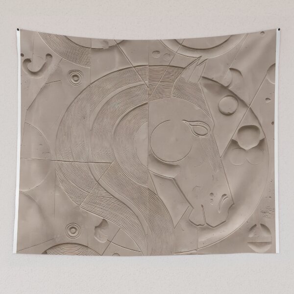 Item preview, Carved Horse Head Mural (image size 7840x11680) designed and sold by Digital-Davinci.
