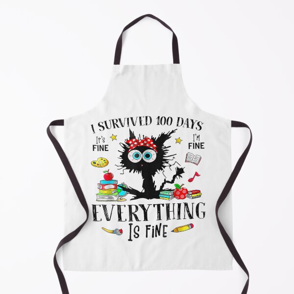 Item preview, I Survived 100 Days of School Teacher & Kids Funny Cat designed and sold by Juansustait.