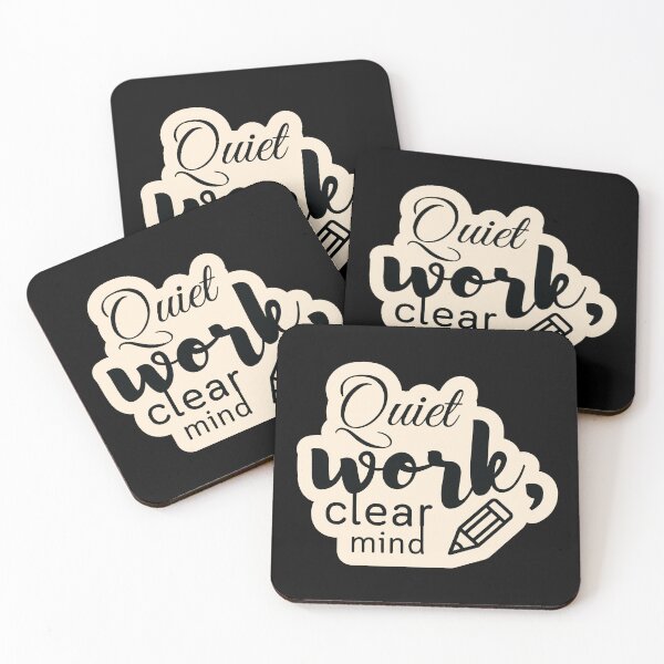 Item preview, Quiet work, clear mind2 designed and sold by Cushy Digital.