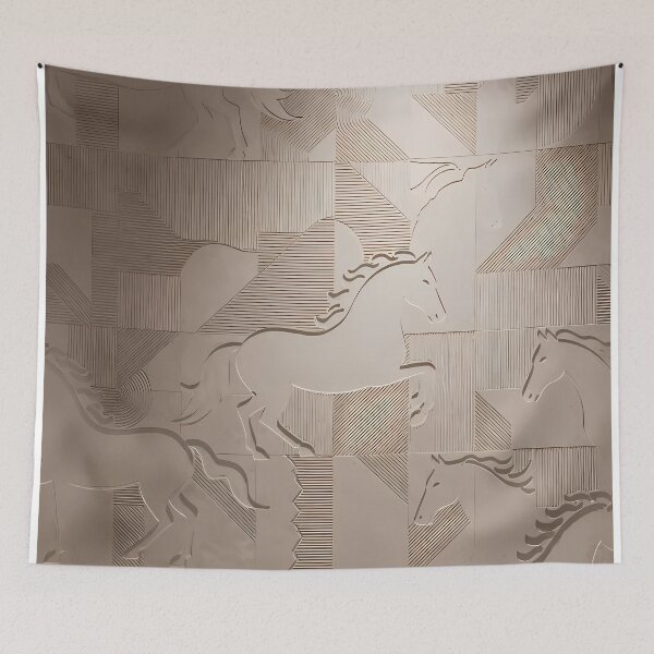 Item preview, Carved Horse Head Mural (image size 7840x11680) designed and sold by Digital-Davinci.