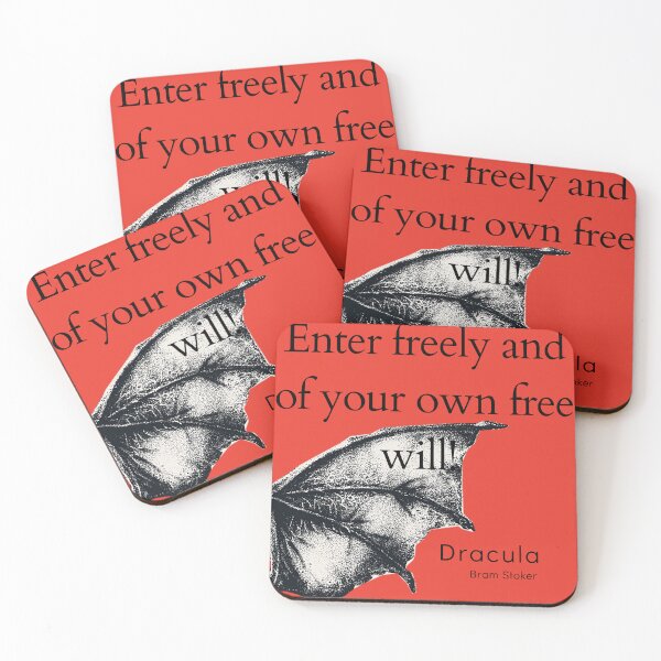 Item preview, Bram Stoker Dracula Quote "Enter freely and of your own free will" designed and sold by Ink&Iron.