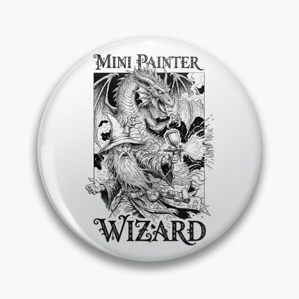 Item preview, Fantasy Miniature Mini Painter Funny Wizard Airbrush RPG designed and sold by GrandeDuc.