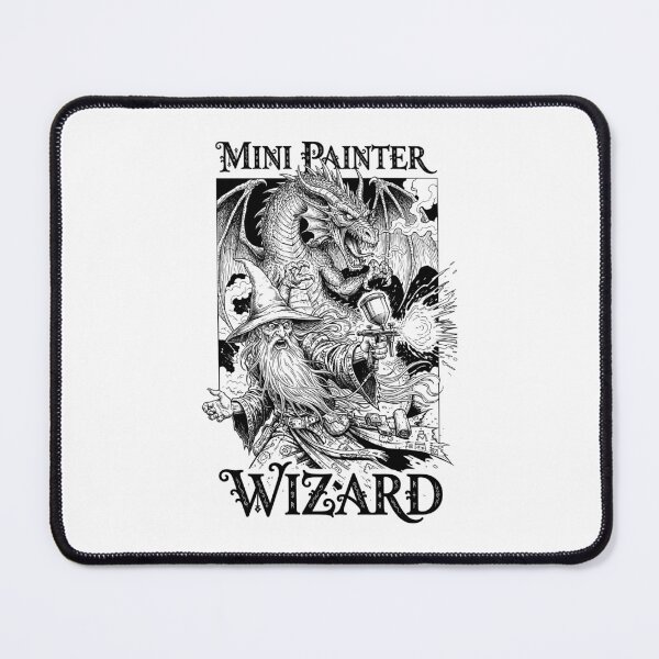 Item preview, Fantasy Miniature Mini Painter Funny Wizard Airbrush RPG designed and sold by GrandeDuc.
