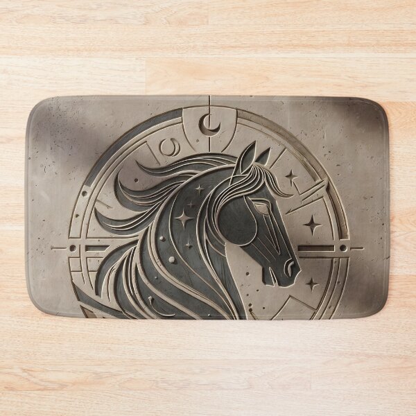 Item preview, Carved Horse Head Mural (image size 7840x11680) designed and sold by Digital-Davinci.