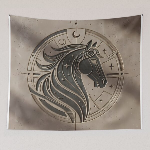 Item preview, Carved Horse Head Mural (image size 7840x11680) designed and sold by Digital-Davinci.