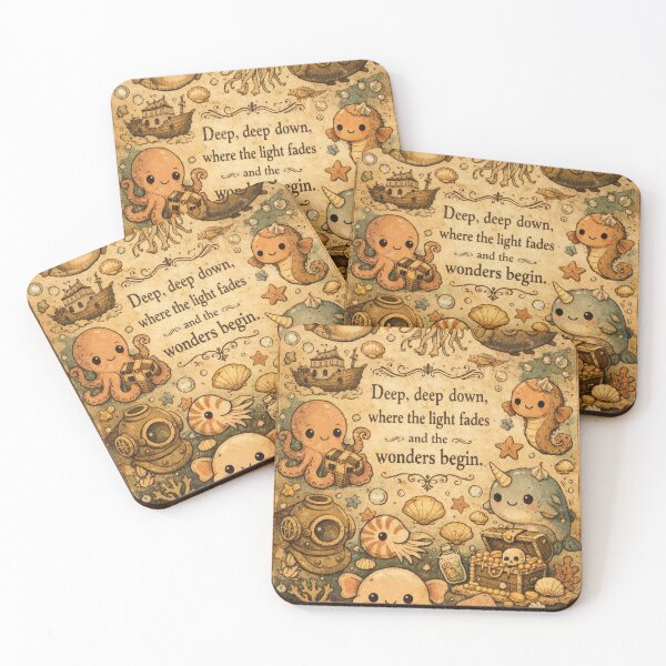 Item preview, Wonders of the Deep – Cute Kawaii Ocean Design designed and sold by Mauswohn.