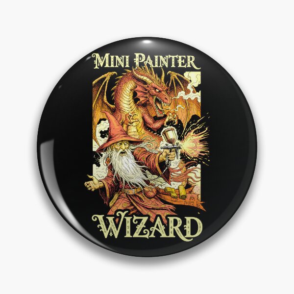 Item preview, Fantasy Miniature Mini Painter Funny Wizard Airbrush RPG designed and sold by GrandeDuc.