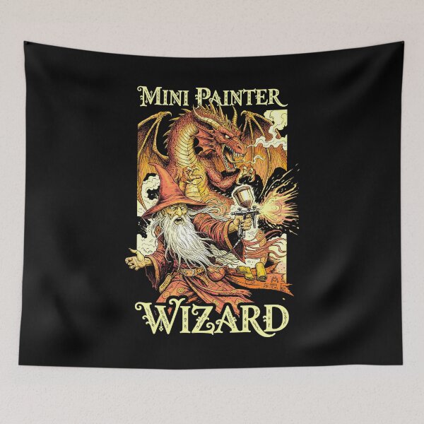 Item preview, Fantasy Miniature Mini Painter Funny Wizard Airbrush RPG designed and sold by GrandeDuc.