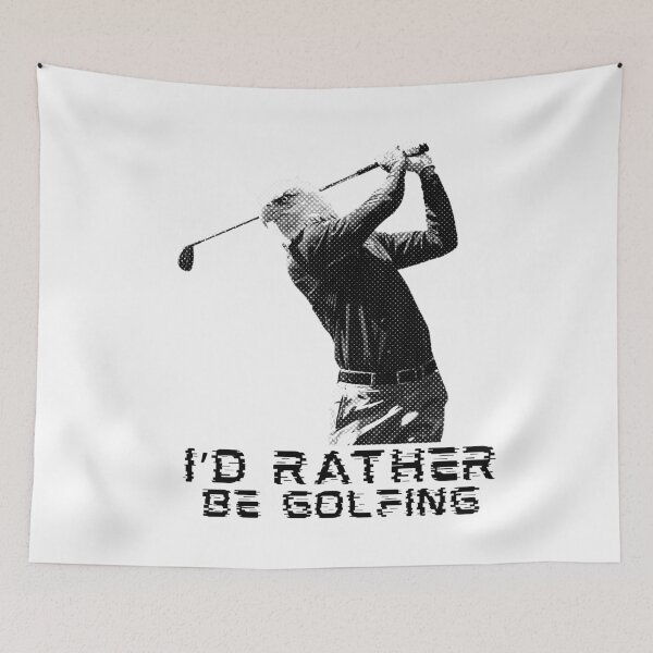 Item preview, I'd Rather Be Golfing Eagle Golf Player Halftone designed and sold by TrueArtsStore.