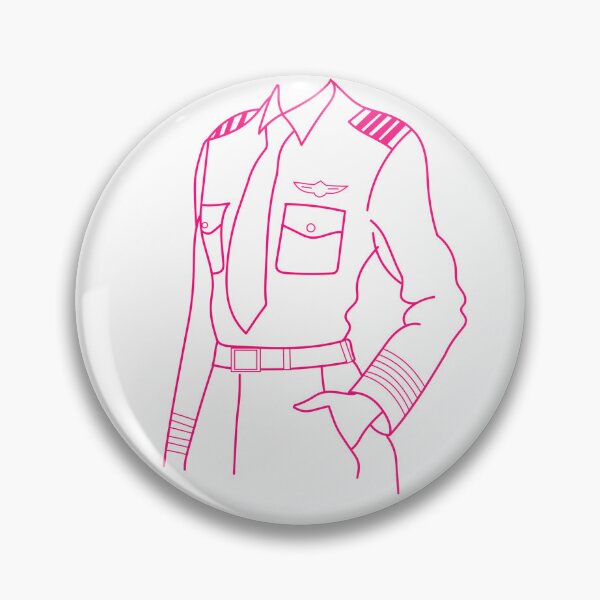 Item preview, Pink Aviation Female Pilot Uniform Minimal Line Art – Flying Just Got Sexier designed and sold by MirAgi.
