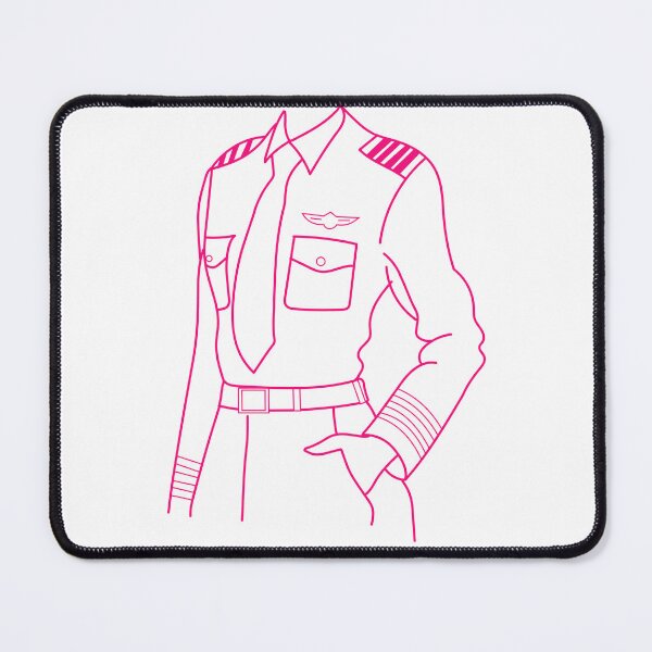 Item preview, Pink Aviation Female Pilot Uniform Minimal Line Art – Flying Just Got Sexier designed and sold by MirAgi.