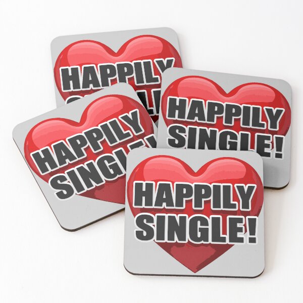 Item preview, Happily Single, Typography Graphic Design designed and sold by TheCdnGal.
