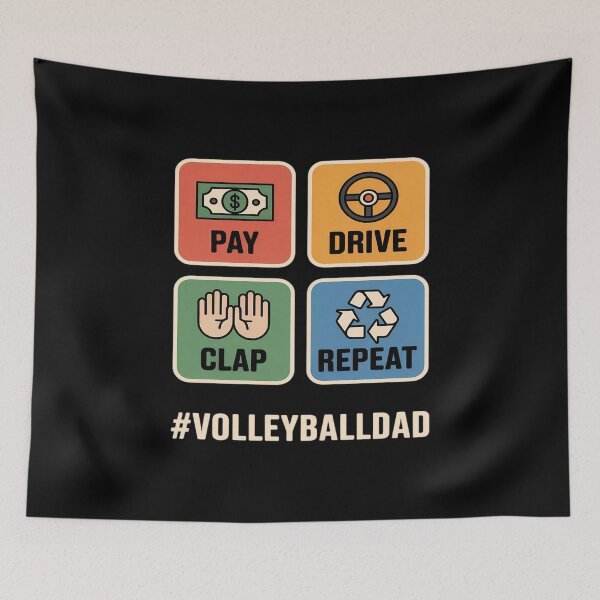 Item preview, Pay Drive Clap Repeat Volleyball Dad designed and sold by Tatianamiobi.