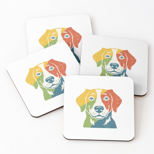 Item preview, Vintage Colorful Dog Portrait designed and sold by i1ovedogs.