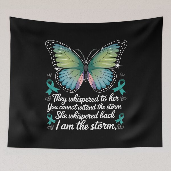 Item preview, PCOS Awareness Butterfly PCOS Fighter designed and sold by Tatianamiobi.