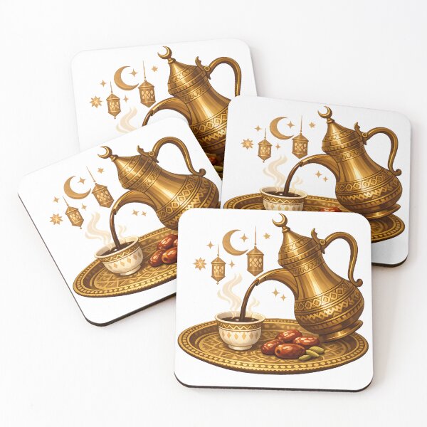Item preview, Arabic Coffee Dallah Pouring Ceremony – Dates & Spices Coffee Art designed and sold by KivaroArt.