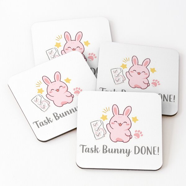Item preview, Task Bunny DONE Kawaii Checklist Sticker designed and sold by OrikuStudio.