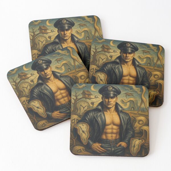 Item preview, Vintage Gay Leather Daddy Surealism Series Gay Pride Graphic Design designed and sold by ItsAKinkThing.