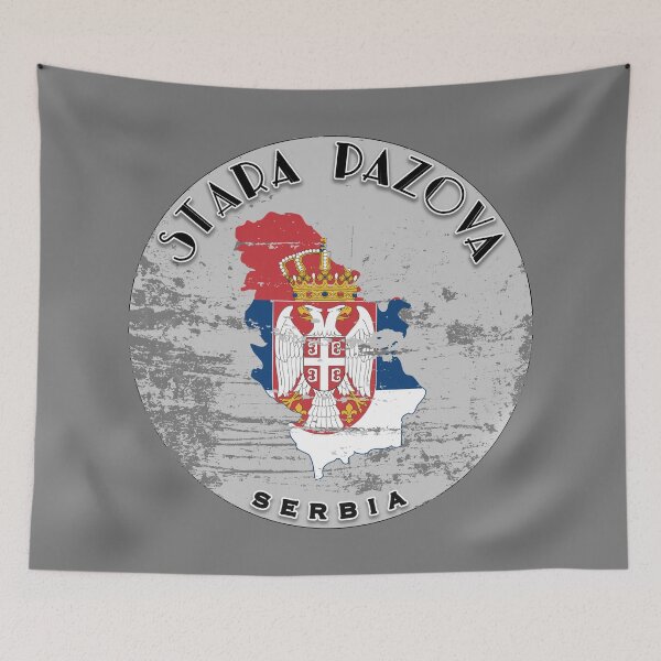 Item preview, Stara Pazova Serbia Flag Worn  designed and sold by World Designs.