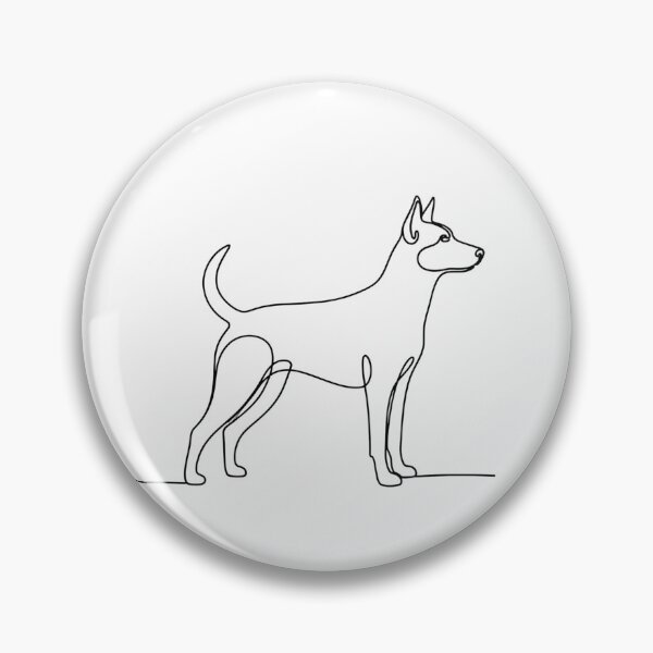 Item preview, Minimal One Line Standing Dog Illustration designed and sold by i1ovedogs.
