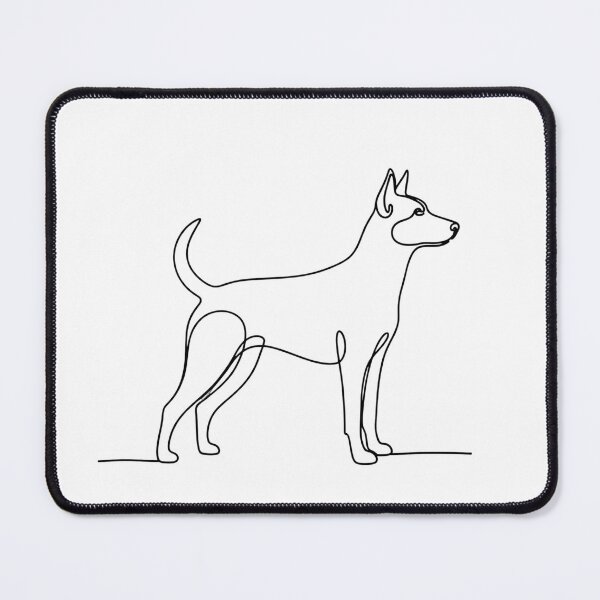 Item preview, Minimal One Line Standing Dog Illustration designed and sold by i1ovedogs.