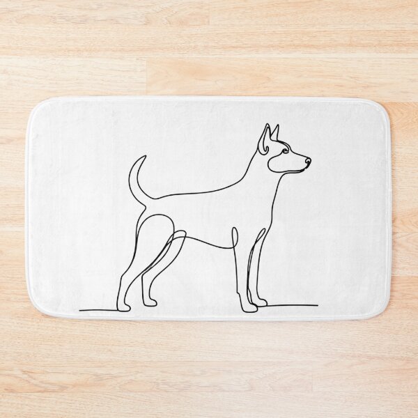 Item preview, Minimal One Line Standing Dog Illustration designed and sold by i1ovedogs.