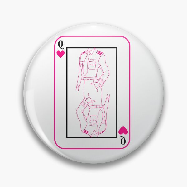 Item preview, Queen of Hearts Female Pilot Pink Line Art – Aviation Royalty designed and sold by MirAgi.
