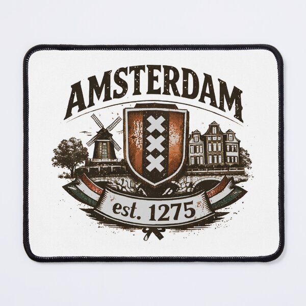 Item preview, Amsterdam – Windmill & Canal Crest designed and sold by Bronse Wear.