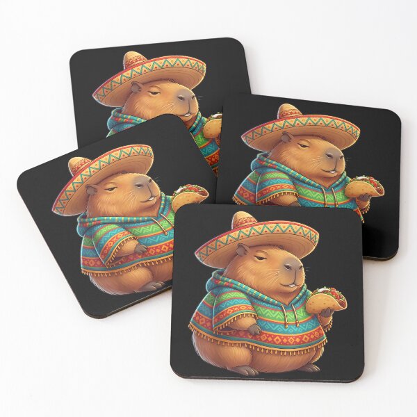 Item preview, Funny Capybara Cinco De Mayo Fiesta Sombrero Taco Mexican Art for Men Women Kids , Capybara Gift Lover  designed and sold by DZIRI NAJAT.