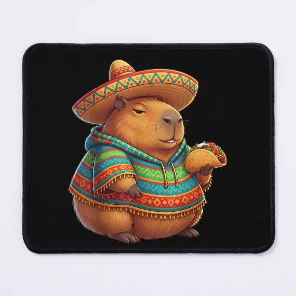 Item preview, Funny Capybara Cinco De Mayo Fiesta Sombrero Taco Mexican Art for Men Women Kids , Capybara Gift Lover designed and sold by DZIRI NAJAT.