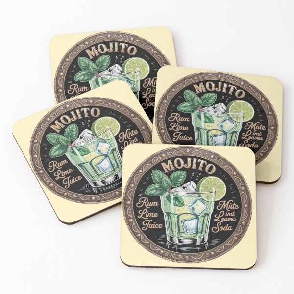 Item preview, Vintage Mojito Cocktail Illustration - Retro Bar Sign Style designed and sold by Italian Ink Studio.