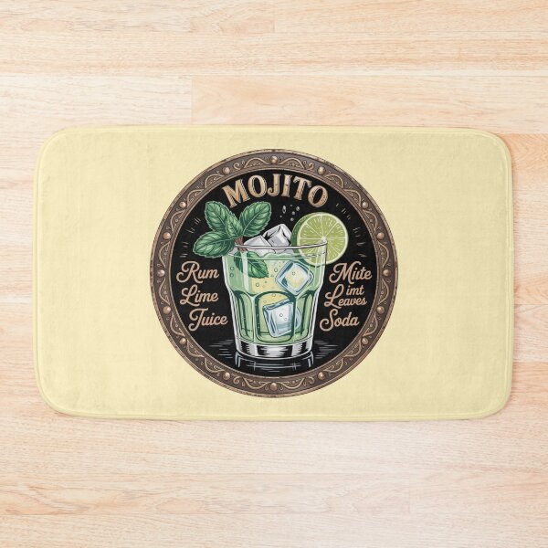 Item preview, Vintage Mojito Cocktail Illustration - Retro Bar Sign Style designed and sold by Italian Ink Studio.