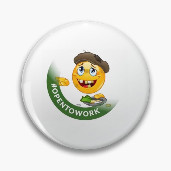 Item preview, Open To Work LinkedIn Meme - Funny Corporate Satire Emoji designed and sold by NaevaArt.