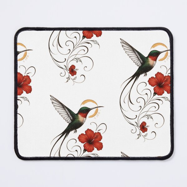 Item preview, Free Like a Bird Little Bird Taking Flight from a Red Flower – Whimsical Nature Art designed and sold by Arte Cartoon From TagTeam Group.