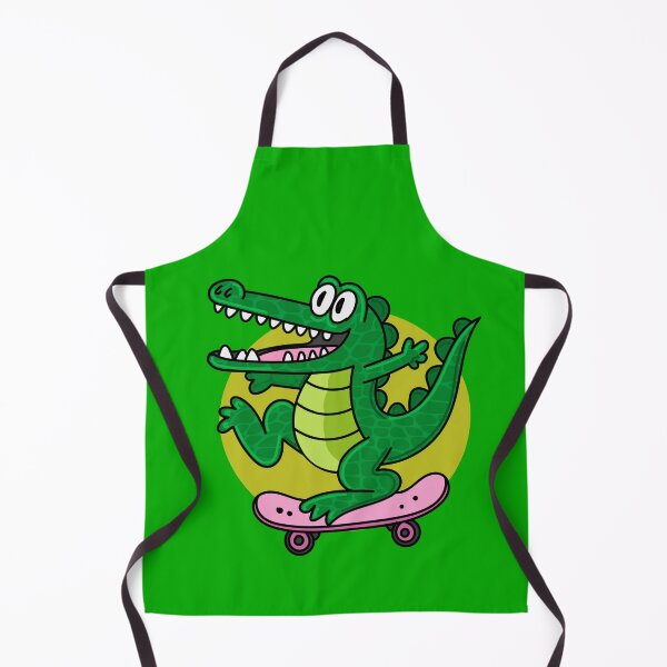 Item preview, Crock Skate: Happy Skateboarding Crocodile – Fun Cartoon Illustration designed and sold by Arte Cartoon From TagTeam Group.