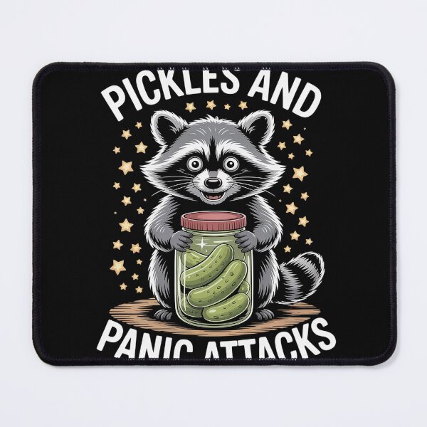 Item preview, Pickles And Panic Attacks Cute Raccoon Mental Health designed and sold by Tatianamiobi.