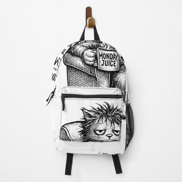 Item preview, Funny Grumpy Cat Monday Juice Humor Design designed and sold by HappyPatchEG.