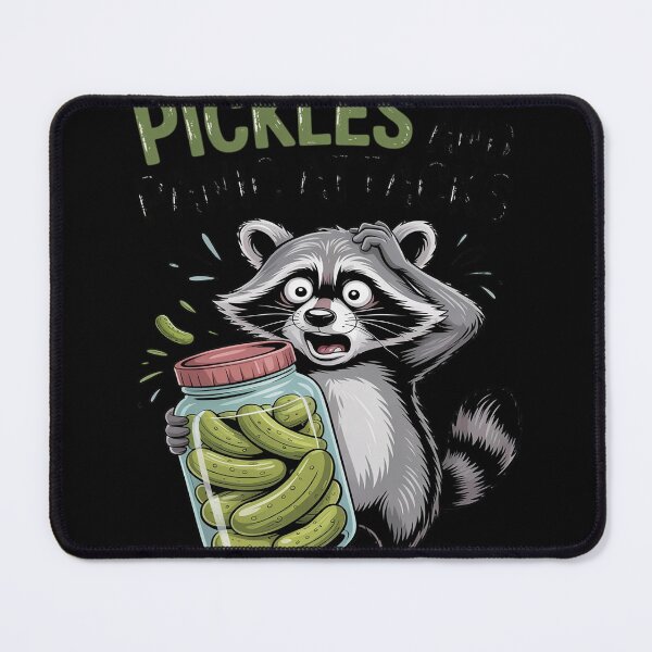 Item preview, Pickles And Panic Attacks Mental Health Retro Raccoon designed and sold by Tatianamiobi.