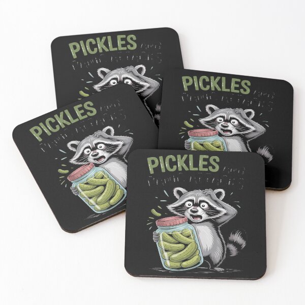 Item preview, Pickles And Panic Attacks Mental Health Retro Raccoon designed and sold by Tatianamiobi.