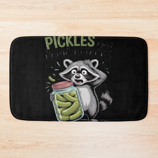 Item preview, Pickles And Panic Attacks Mental Health Retro Raccoon designed and sold by Tatianamiobi.