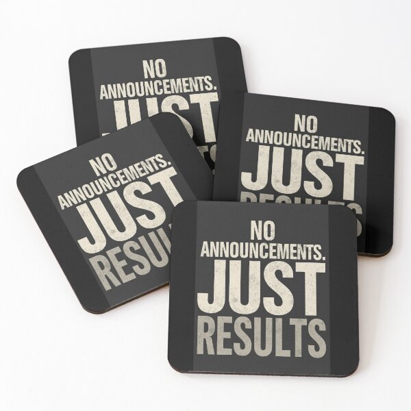 Item preview, No Announcements Just Results Wall Art | Discipline Mindset Poster | Minimalist Print designed and sold by NatureNinja.